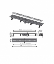 Alcaplast Водоотводящий желоб с решеткой APZ8-650М