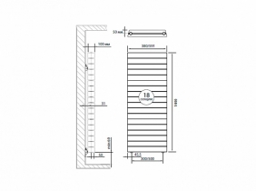 ROYAL THERMO PianoForte  Tower Bianco Traffico (белый), 18 секций