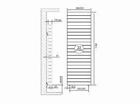 ROYAL THERMO PianoForte  Tower Noir Sable (чёрный), 22 секции